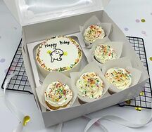 Бенто-торт и капкейки на день рождения Happy b-day