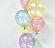 Однотонные разноцветные шарики на день рождения пастельных цветов