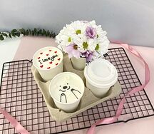 Бенто-торты в стакане Люблю цветы, кофе в дрипе