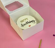 Бенто-торт Happy birthday с золотыми буквами