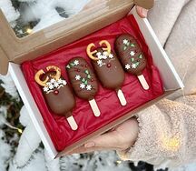 Новогодние пирожные Оленята (вкус на выбор)