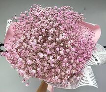 Букет розовых гипсофил