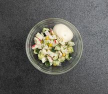 Салат из крабовых палочек с рисом