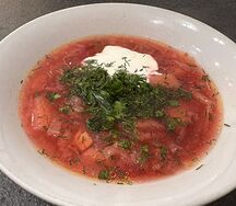 Борщ с курицей