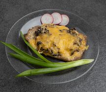 Свинина с грибами под сыром