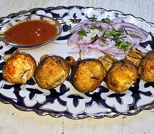 Грибы на мангале