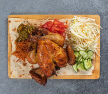 Курица гриль в лаваше с овощами из тандыра
