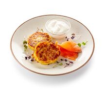 Драники с лососем