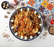 Килограмм праздничного плова и манты с говядиной
