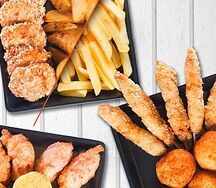 Наггетсы куриные с картофелем фри