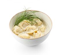 Пельмени с говядиной и зеленью