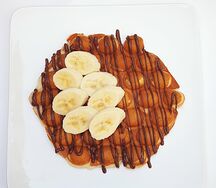 Вафли с бананом