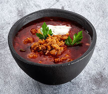 Борщ с рубленым мясом