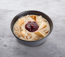 Десерт гурьевский с вишнёвым вареньем и орешками