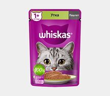 Whiskas для кошек, паштет с уткой