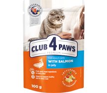 Club 4 paws premium для взрослых кошек С лососем в желе