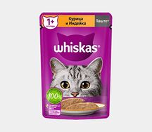 Whiskas для кошек, паштет с курицей и индейкой