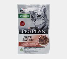 Pro Plan Nutri Savour Sterilised, с говядиной в соусе