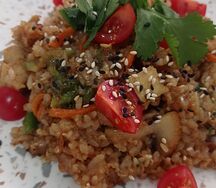 Жареный рис с тофу