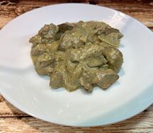 Куриная печень в сметанном соусе