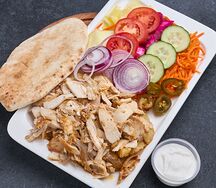 Шаверма на тарелке