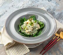 Ньокки с креветками и шпинатом