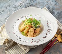 Паста с копченым лососем