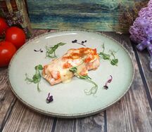 Семга с овощами