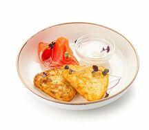 Хашбраун со слабосоленым лососем