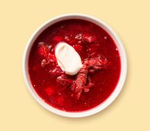 Борщ со сметаной