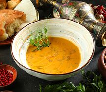 Крем-суп из тыквы с креветками