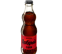 Добрый cola zero в стекле