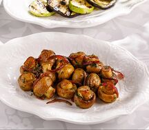 Жареные шампиньоны с чесноком и зеленью