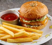 Бургер с мясной котлетой