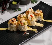 Запечённый ролл с лососем