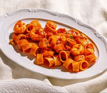 Паста Аррабиата с креветками