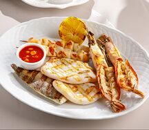 Морепродукты на гриле