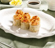 Запечённый ролл с крабом