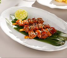 Куриные шашлычки в соусе унаги-терияки