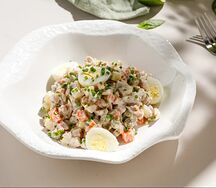 Оливье с говяжьим языком