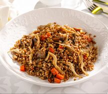 Греча с грибами