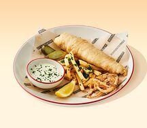 Фиш энд чипс с соусом тартар