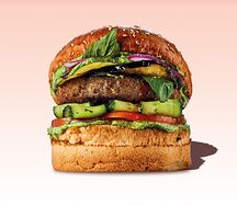 Вега бургер c растительной котлетой hi, хрустящими баклажанами и соусом ранч