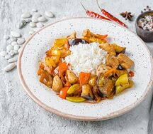 Курица по-азиатски с рисом