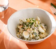 Оливье с копченой курицей