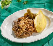 Бефстроганов с грибами