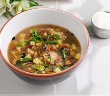 Ланч Грибной суп с пастой птитим