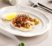 Кальмар с томатной сальсой