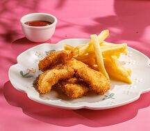 Наггетсы куриные с картофелем фри