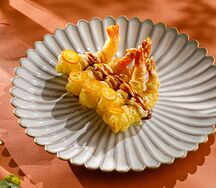 Креветки темпура с кумкватом